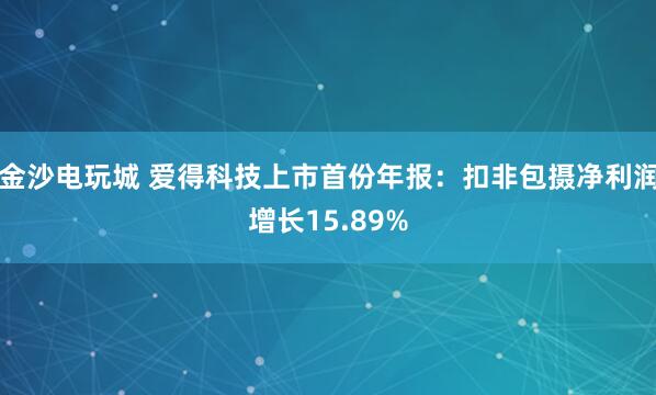 金沙电玩城 爱得科技上市首份年报：扣非包摄净利润增长15.89%