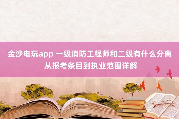 金沙电玩app 一级消防工程师和二级有什么分离 从报考条目到执业范围详解
