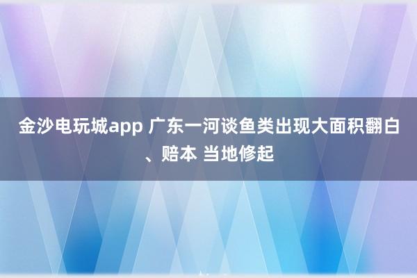 金沙电玩城app 广东一河谈鱼类出现大面积翻白、赔本 当地修起