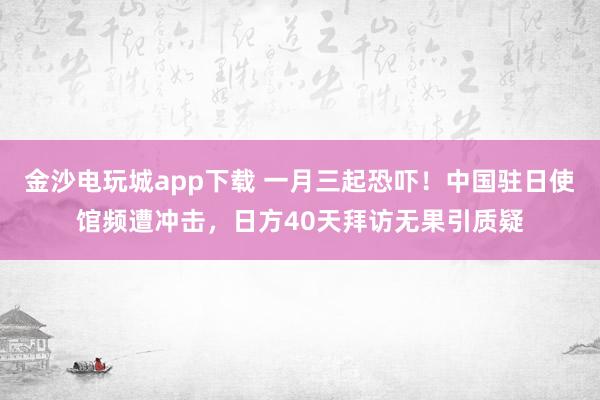 金沙电玩城app下载 一月三起恐吓！中国驻日使馆频遭冲击，日方40天拜访无果引质疑