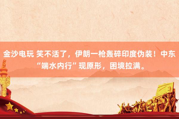 金沙电玩 笑不活了，伊朗一枪轰碎印度伪装！中东“端水内行”现原形，困境拉满。
