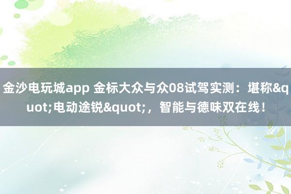 金沙电玩城app 金标大众与众08试驾实测：堪称"电动途锐"，智能与德味双在线！