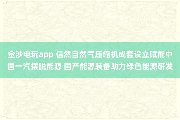 金沙电玩app 信然自然气压缩机成套设立赋能中国一汽摆脱能源 国产能源装备助力绿色能源研发