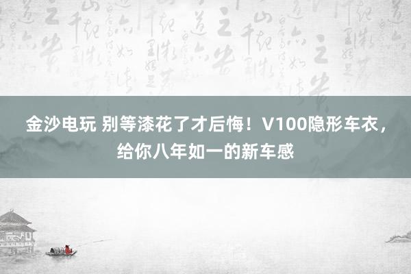 金沙电玩 别等漆花了才后悔！V100隐形车衣，给你八年如一的新车感