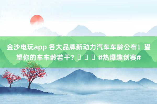金沙电玩app 各大品牌新动力汽车车龄公布！望望你的车车龄若干？️️️#热爆趣创赛#