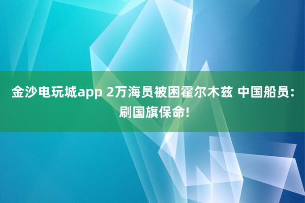 金沙电玩城app 2万海员被困霍尔木兹 中国船员: 刷国旗保命!